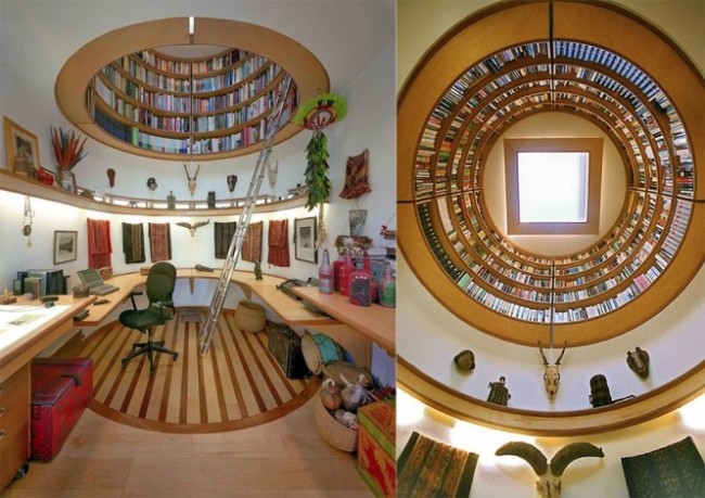 biblioteca-circular-con-escalera